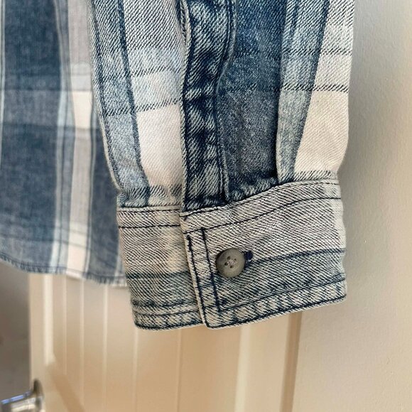 GARAGE boyfriend fit SIZE S. women. Button down SHIRT. Western vintage. - Picture 9 of 10